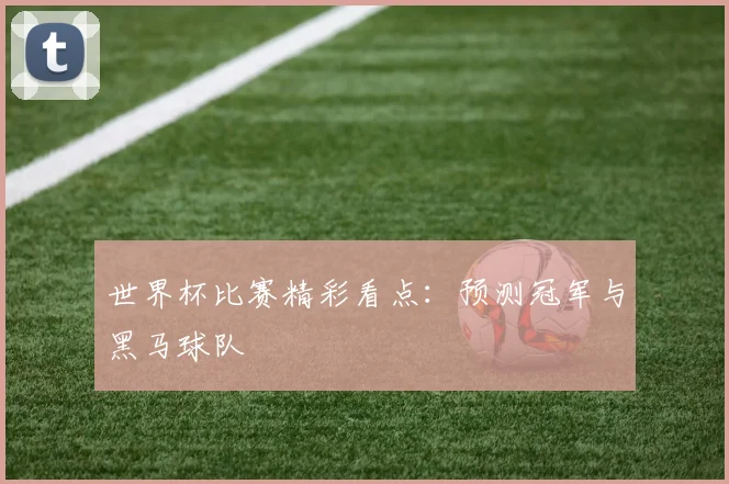 世界杯比赛精彩看点：预测冠军与黑马球队